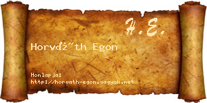 Horváth Egon névjegykártya